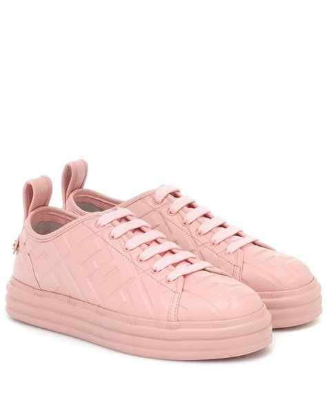 fendi shoes pink|fendi pink and grey sneakers.